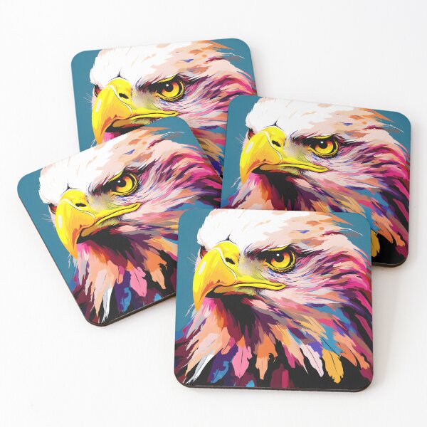 Item preview, Fish Eagle portraits art. animal colorful. Animal throw pillow.  designed and sold by formform.