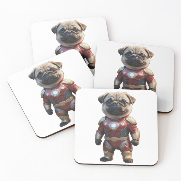 Item preview, Super hero iron pug dog designed and sold by GiwuArt777.