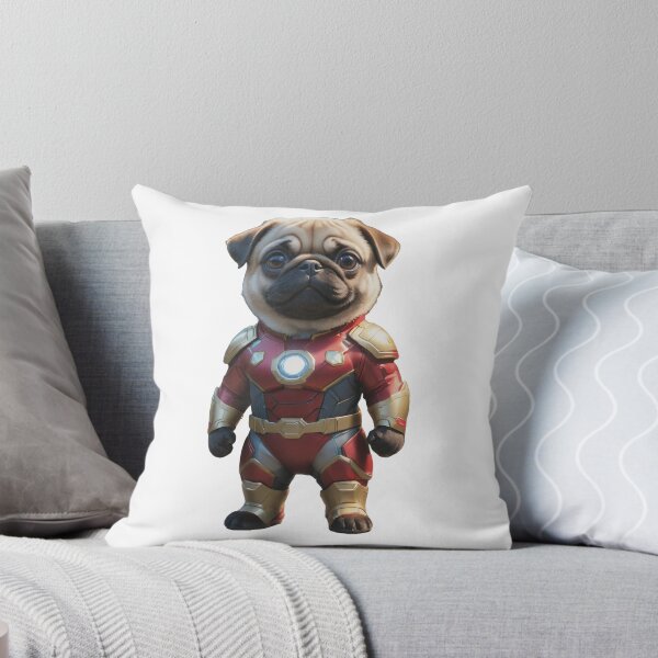 Item preview, Super hero iron pug dog designed and sold by GiwuArt777.