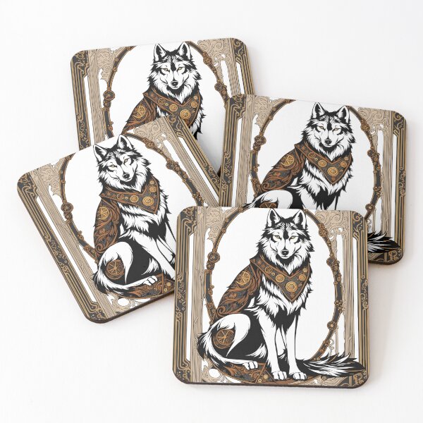 Item preview, Steampunk Wolf trapped Tarot Card designed and sold by EternalDelight1.