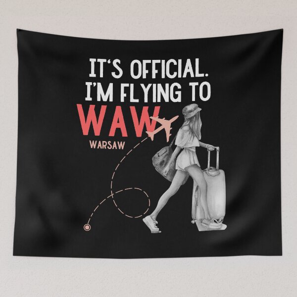 Item preview, It is official. Im flying to Warsaw WAW designed and sold by youraircraftart.
