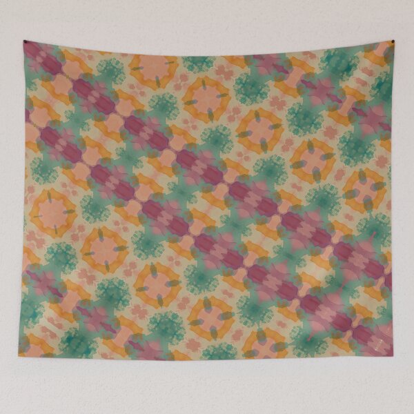 Item preview, Vintage Inspired Abstract Design Pattern, Colorful Textile Print, Bohemian Springtime Pastel Pattern designed and sold by abartisanstudio.