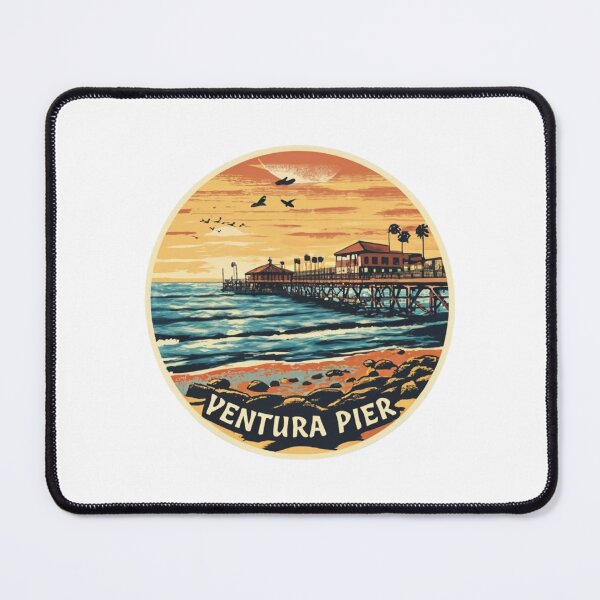Item preview, Ventura, California | Panoramic view drawing of Ventura Pier designed and sold by CircinusStore.