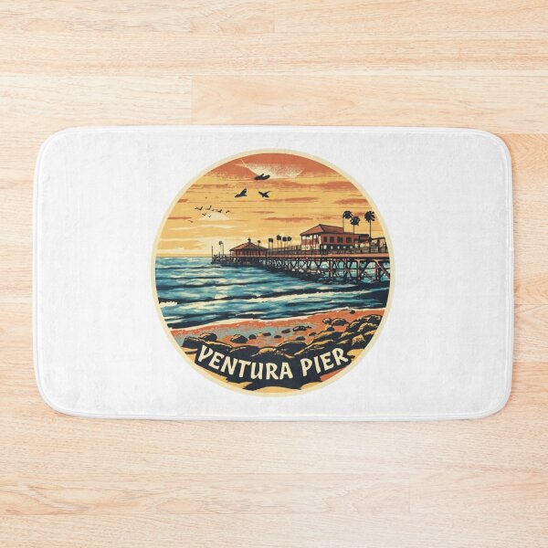 Item preview, Ventura, California | Panoramic view drawing of Ventura Pier designed and sold by CircinusStore.