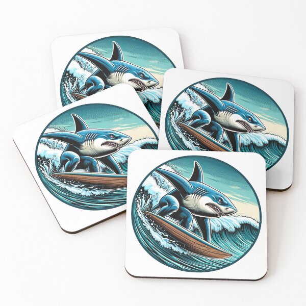 Item preview, Shark Surfing | Shark | Surf | Retro Surf Design designed and sold by ShopCoolStop.