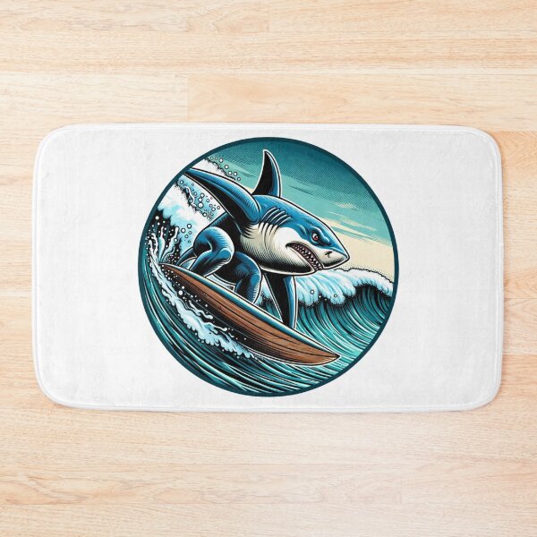 Item preview, Shark Surfing | Shark | Surf | Retro Surf Design designed and sold by ShopCoolStop.