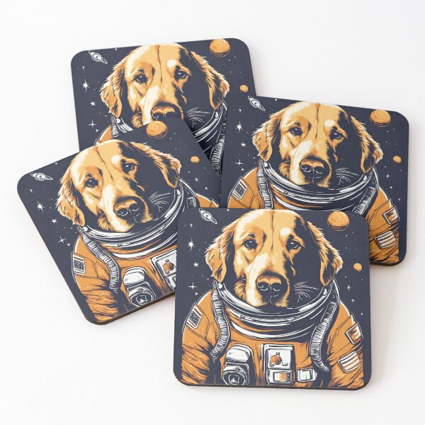 Item preview, astronaut golden retriever designed and sold by StellarVerse-.
