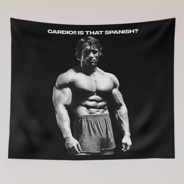 Item preview, Cardio!! is that Spanish? Arnold Schwarzenegger Fan art designed and sold by HuzaifaNaveedh.