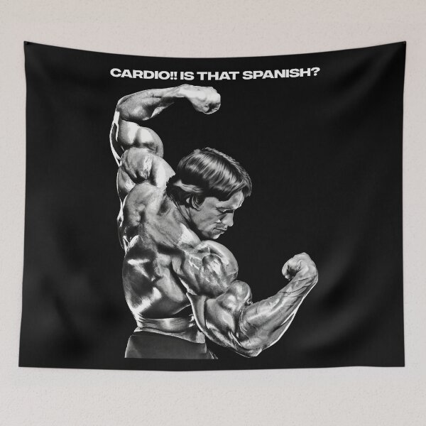 Item preview, Cardio!! is that Spanish? Arnold Schwarzenegger Fan art designed and sold by HuzaifaNaveedh.
