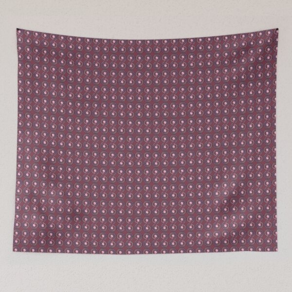 Item preview, Sundial shell mini repeat pattern in claret designed and sold by LisaLeQuelenec.