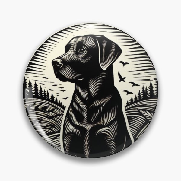 Item preview, Woodcut Black Lab designed and sold by pseudosiren.