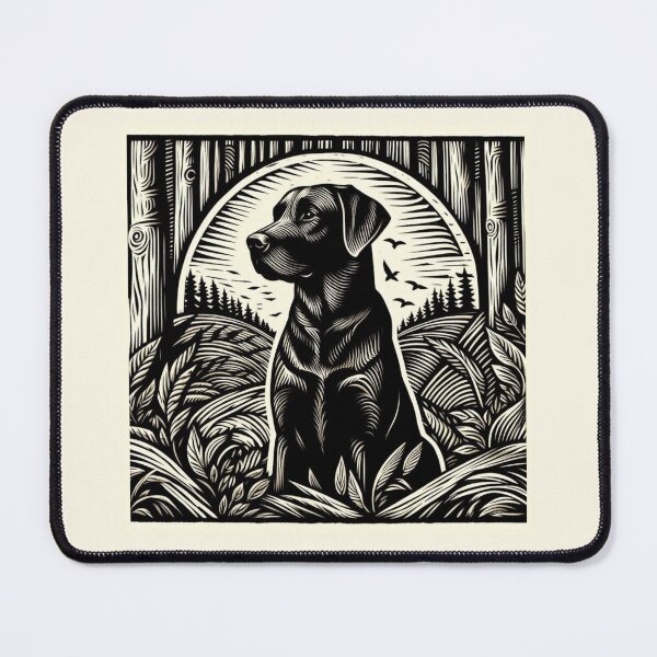 Item preview, Woodcut Black Lab designed and sold by pseudosiren.