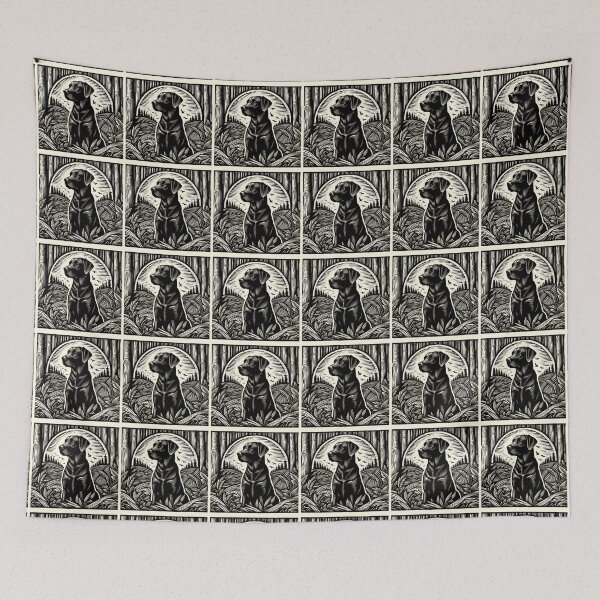 Item preview, Woodcut Black Lab designed and sold by pseudosiren.