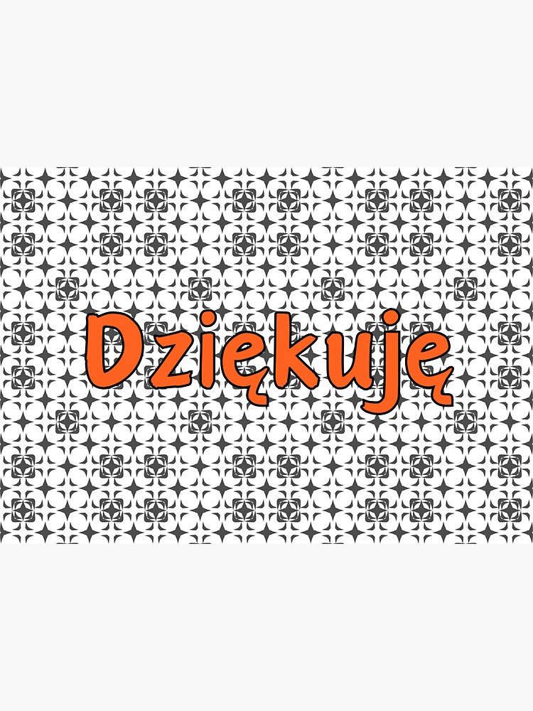 Dziękuję, thank you in Polish language, Polish thank you" Sticker