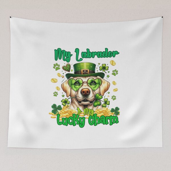 Item preview, Canine Clover: Labrador Luck Charm designed and sold by DigitalSociety-.