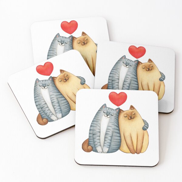Item preview, Cute couple of cats in love,Cat love,Cute animals,HappyCats, designed and sold by kozlebozle007.