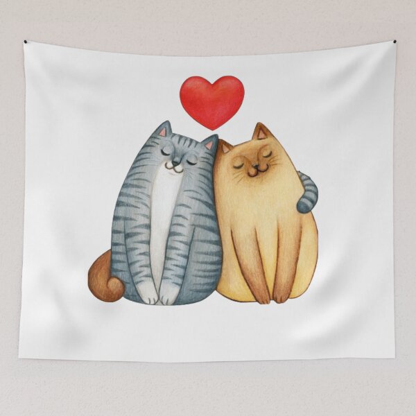 Item preview, Cute couple of cats in love,Cat love,Cute animals,HappyCats, designed and sold by kozlebozle007.