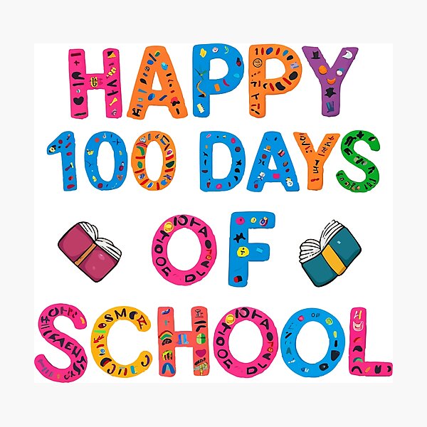 Item preview, Happy 100 Days of School Colorful designed and sold by amersoliman.