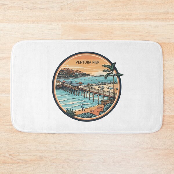 Item preview, Ventura, California | Aerial view drawing of Ventura Pier designed and sold by CircinusStore.