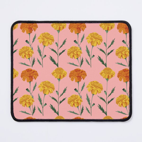 Item preview, Orange and Yellow Marigold Flowers Pattern designed and sold by PatternInArt.
