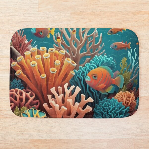 Aperçu de l'œuvre   vie marine, récif corallien, biodiversité créée et vendue par DesignGoodStore.