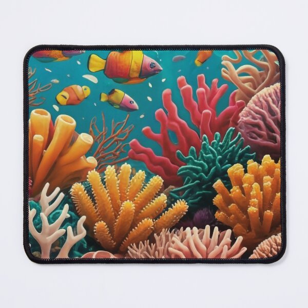 Aperçu de l'œuvre  vie marine, récif corallien, biodiversité créée et vendue par DesignGoodStore.