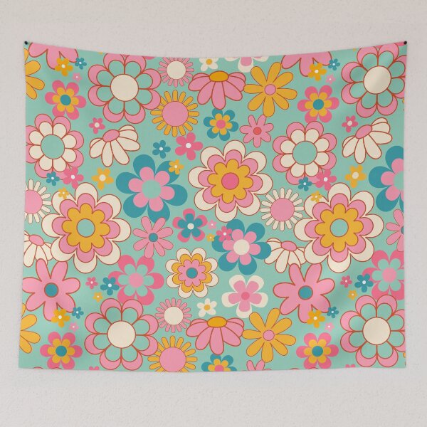 Item preview, Lively Floral Vintage Pattern designed and sold by retrobliss70s.
