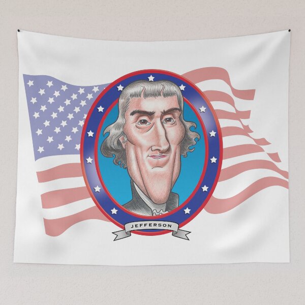 Item preview, Thomas Jefferson Caricature designed and sold by FunFaces.