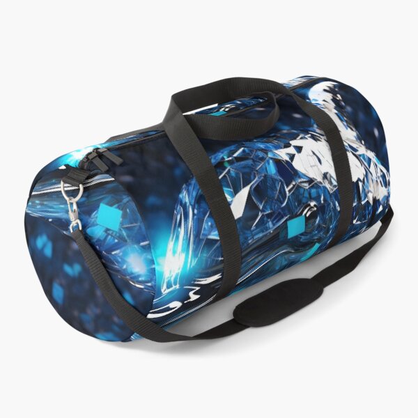 Item preview, broken glass neon blue chrome dolphin print designed and sold by dcrc.