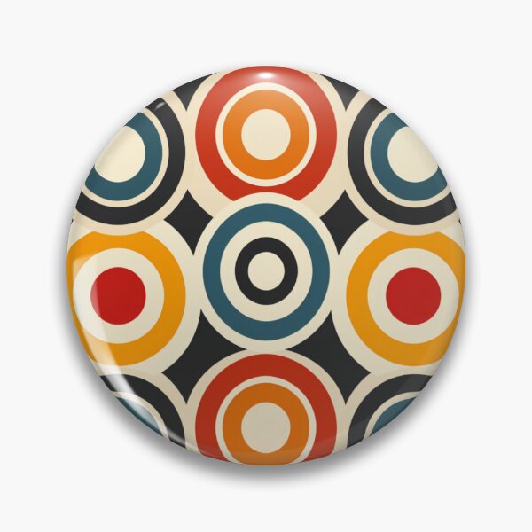 Item preview, Retro Circles and Rings Pattern designed and sold by ColorfulVanilla.