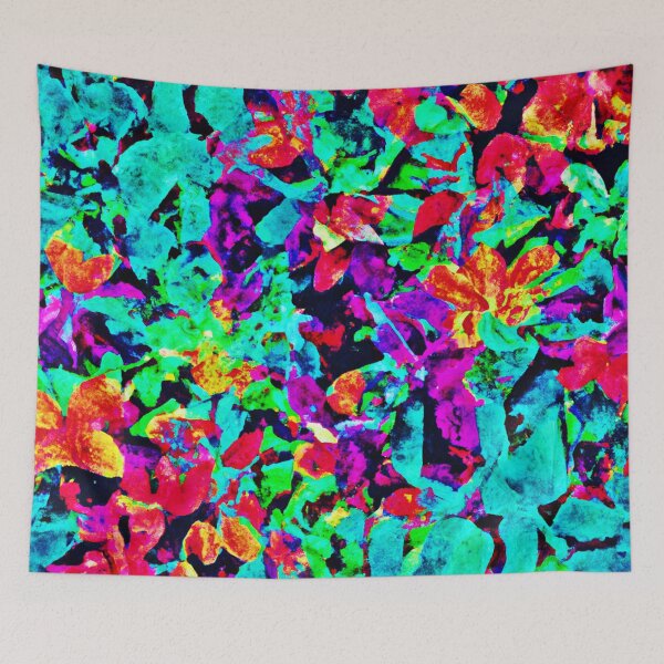 Item preview, Chic Neon Leaf Bliss: Vibrant Pattern designed and sold by Health And Fitness Posts e-Store.