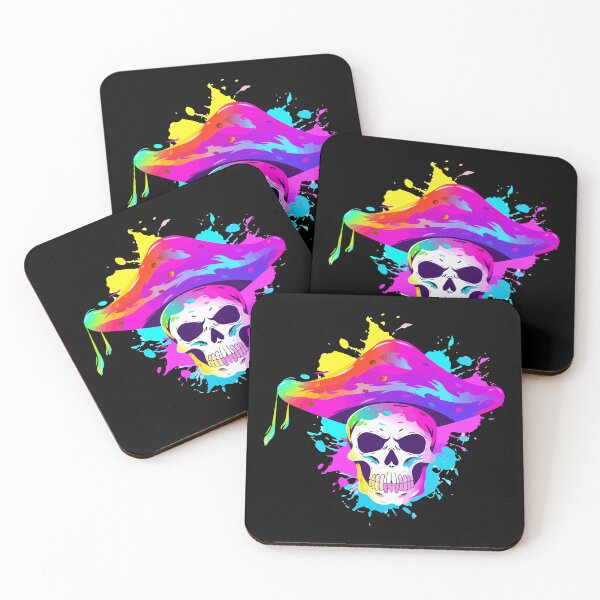 Item preview, Pirate Skull Neon Vibrant designed and sold by TheRealmWithin.