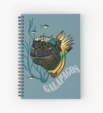 Galapagos Marine Iguana and fish Spiral Notebook