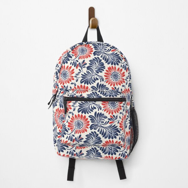 Item preview, Red blue flower seamless pattern designed and sold by varinchai.