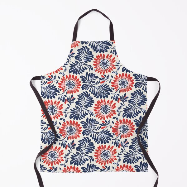 Item preview, Red blue flower seamless pattern designed and sold by varinchai.