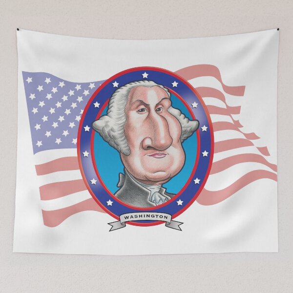Item preview, George Washington Caricature designed and sold by FunFaces.