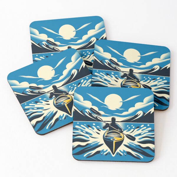 Item preview, Midnight Paddle: The serene beauty of a moonlit kayak run. designed and sold by VistaMar.