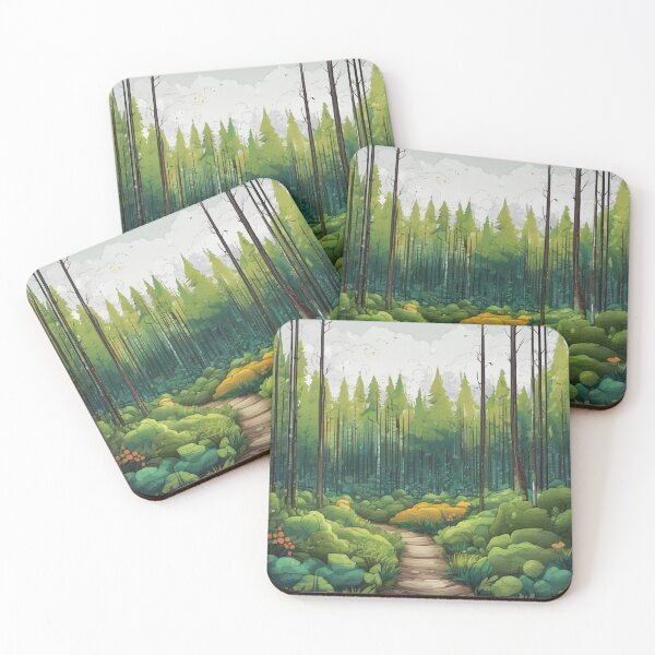 Item preview, Cartoon forest with a path designed and sold by TrendShopToday.
