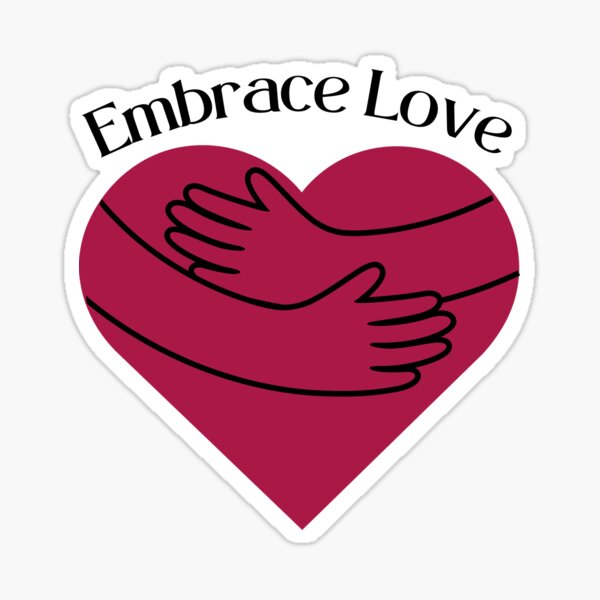 Item preview, Embrace Love — Red Heart With a Hug designed and sold by Glasshalfquirky.