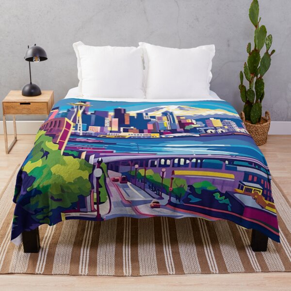 Item preview, A Pop Art Travel Print of Seattle - Washington - US designed and sold by StudioRedKoala.