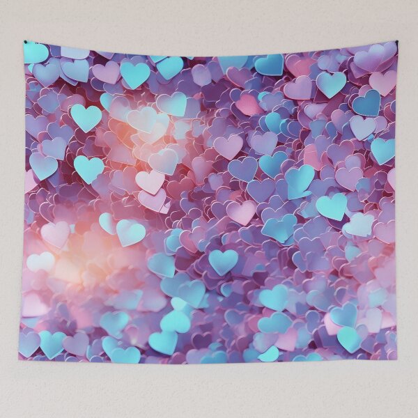 Item preview, Valentine's Day glitter heart collage designed and sold by dcrc.