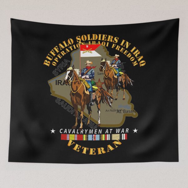 Item preview, Army - Buffalo Soldiers in Iraq - OIF - Cavalrymen at War  w IRAQ SVC designed and sold by Military Insignia Products.