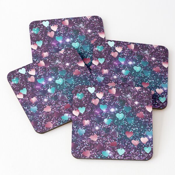 Item preview, Valentine's Day glitter heart collage designed and sold by dcrc.