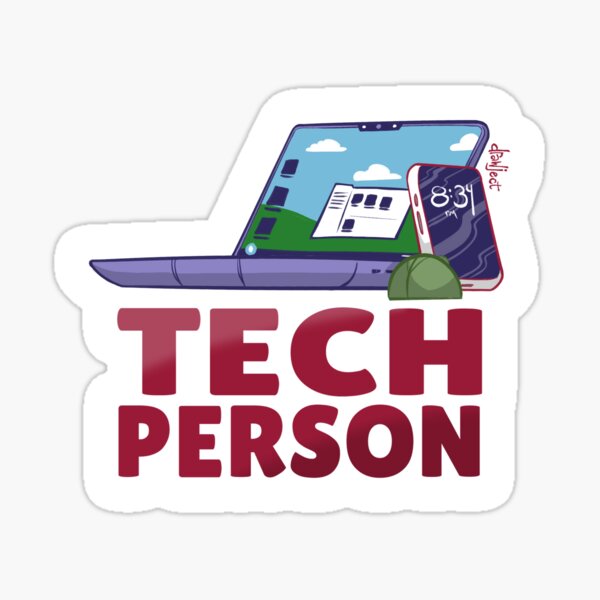 Tech Person Sticker