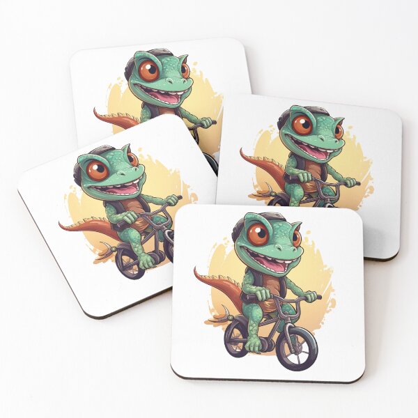 Item preview, Cute Gecko on a Bike designed and sold by VirtualArtGuy.