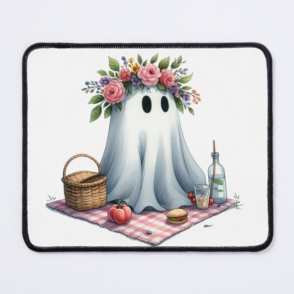 Item preview, Cottage core ghost having a picknick designed and sold by mirimeranucul.