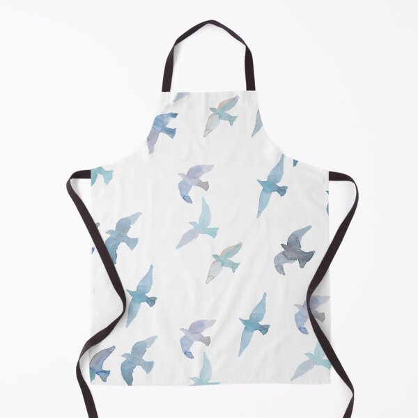 Item preview, Birdie – Moonstone Blue on White designed and sold by Elizabeth Becker.