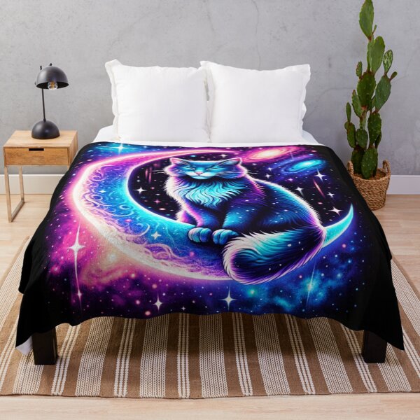 Item preview, Cat on the moon: Cosmic Feline Serenity - Moonlit Whiskers" designed and sold by Sovi14.