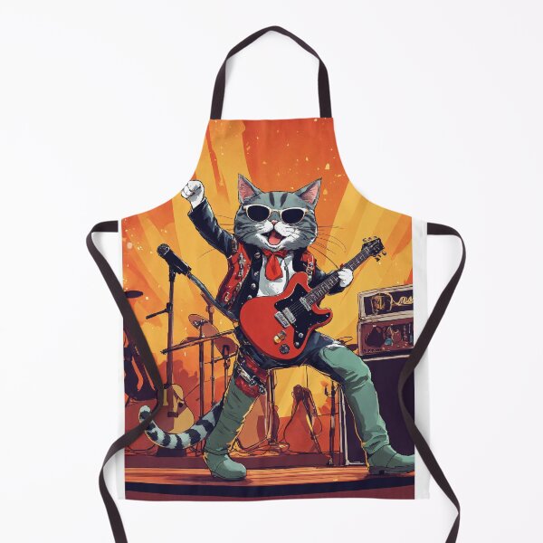 Item preview, Rockstar Cat With Guitar - Cat With Guitar Design designed and sold by Bilalicia.