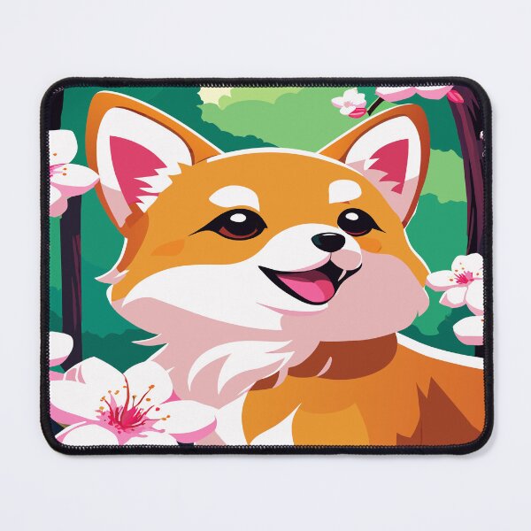 Item preview, Adorable Corgi Delight: A Blossoming Spring Fantasy designed and sold by CutesyKoala.
